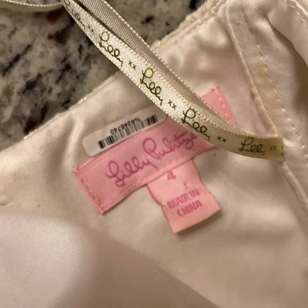 Lilly Pulitzer Marielle Cameo White Strapless Flare Dress NN1 - Picture 13 of 13